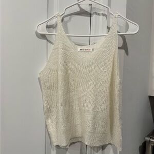 Cozy White Knit Camisole